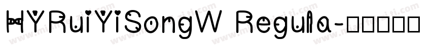 HYRuiYiSongW Regula字体转换